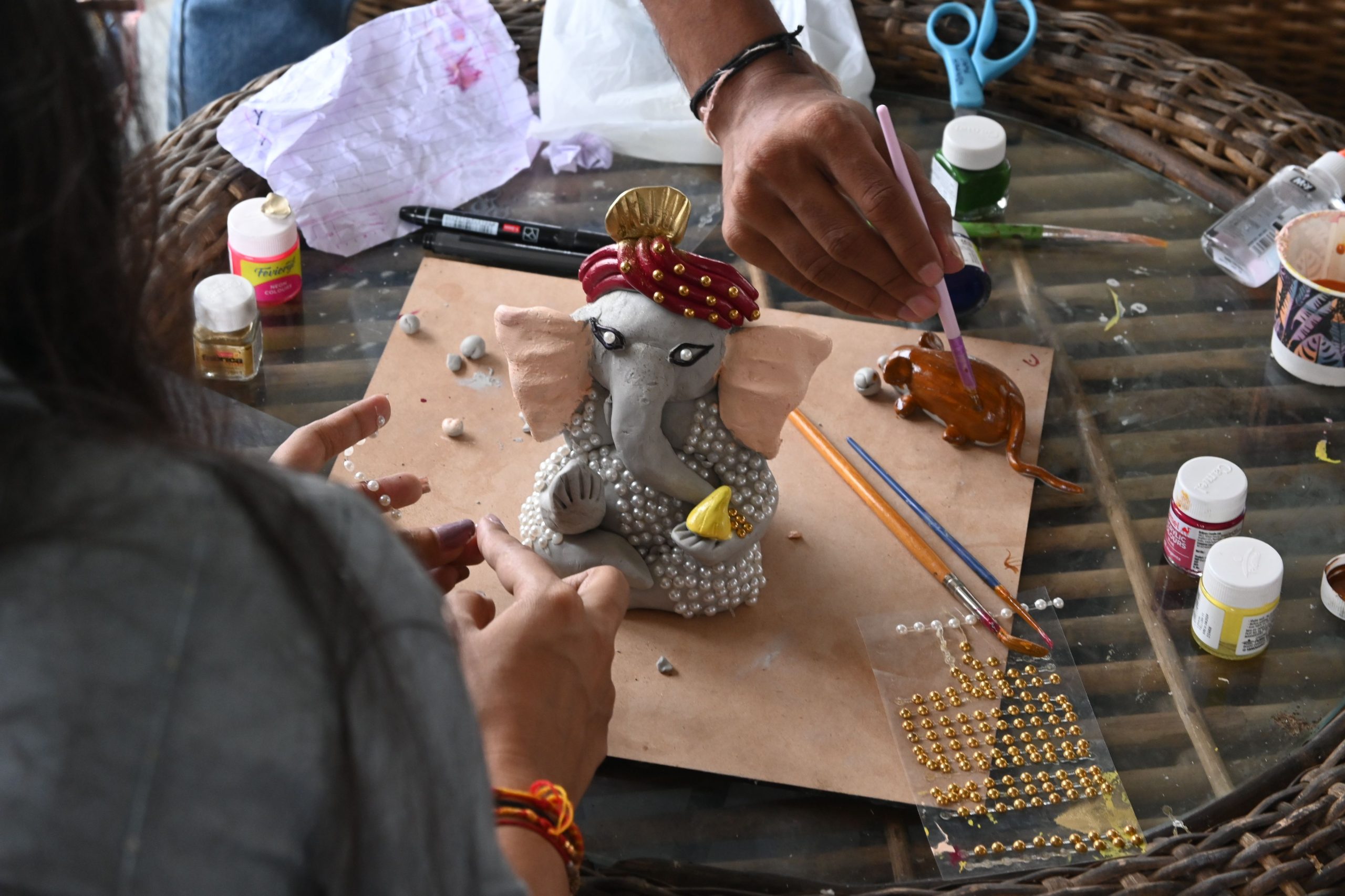 Ganesh idol making competition at Rysun Labs